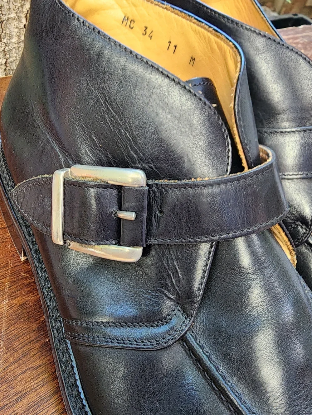 Mario Caligiuri Italy Black Leather Monk Strap Boots [11]